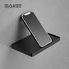 Favourable price new style black color roll tissue holder with Phone Shelf