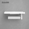 Bathroom Toilet Paper Holder Saige New with Phone Shelf for Home Wall Mount Black Graphic Design Modern ABS White/black Saigood