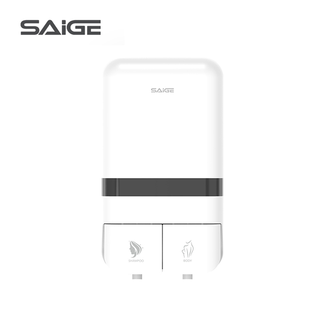 Saige 350ml*2 Bathroom Manual Hand Sanitizer Dispenser