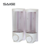 Saige 350ml*2 Bathroom Wall Mounted Plastic Hand Soap Dispenser