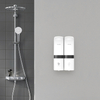 Saige 200ml*2 Bathroom White Wall Mount Manual Liquid Soap Dispenser for Shower