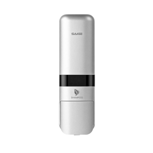 Saige 250ml Silver Hotel Bathroom ABS Plastic Manual Liquid Soap Dispensers