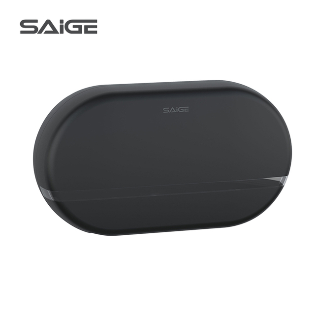 Saige ABS Plastic Wall Mounted Double Roll Paper Towel Dispenser