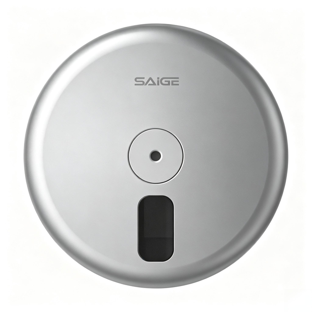 Saige Silver Plastic Center Pull Roll Paper Towel Dispenser