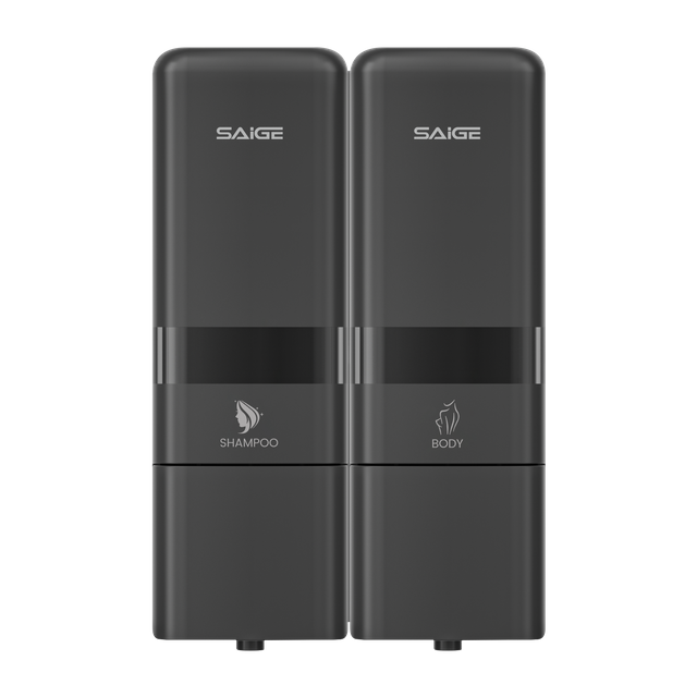 Saige 400ml*2 Hotel ABS Plastic Manual Double Soap Dispensers Manufacturer